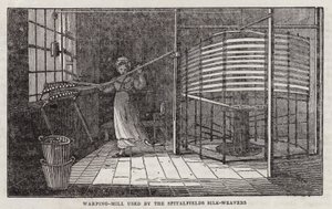 Moulin à ourdir utilisé par les tisserands de soie de Spitalfields