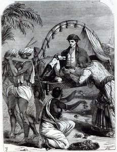 Warren Hastings (1732-1818) en Inde en 1784 - English School