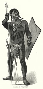 Guerrier en tenue de cérémonie (gravure) - English School