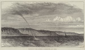 Trombe marine vue entre Bournemouth et Poole (gravure) - English School
