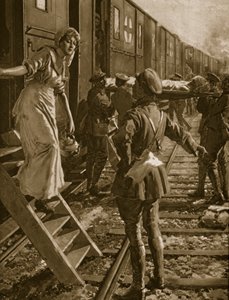 Calvaire au bord du chemin en France, 1914-19 - English School
