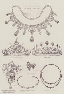Mariage de la princesse Maud de Galles et du prince Charles de Danemark (lithographie en couleur) - English School