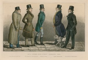 Les célèbres flâneurs de Bond Street, 1820 - English School