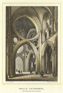 Cathédrale de Wells, vue depuis le transept nord - English School