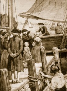 Wesley à bord du Prince of Wales en 1787 faisant ses adieux aux Irlandais - English School
