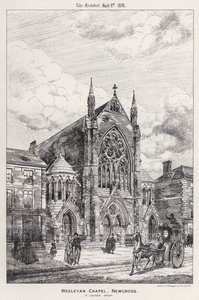 Chapelle Wesleyenne, Newcross (gravure) - English School