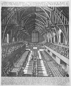 Westminster Hall pendant les célébrations après le couronnement de Jacques II, 23 avril 1685