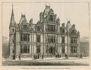 Hôtel de ville de Westminster, inauguré par le duc de Buccleuch, Grand Intendant - English School