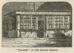 Boutique de perruques dans le Middle Temple