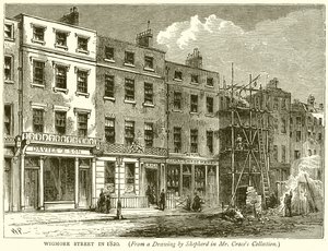 Rue Wigmore en 1820 - English School