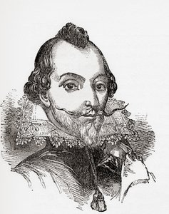 William Drummond, dit "de Hawthornden", poète écossais, de Old England: A Pictorial Museum, pub. 1847