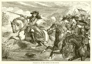 Guillaume III à la bataille de la Boyne - English School