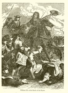 Guillaume III à la bataille de la Boyne - English School