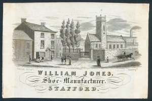 William Jones, fabricant de chaussures, carte de visite - English School