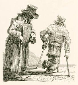 William Kinlock, un mendiant aveugle, qui a perdu la vue à Gibraltar - English School
