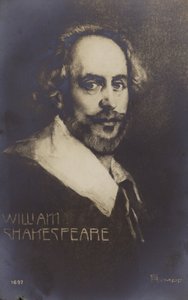 William Shakespeare (c1564-1616), dramaturge et poète anglais (litho) - English School