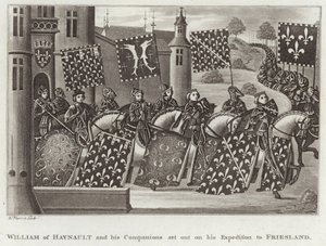 Guillaume de Hainaut et ses compagnons partent en expédition en Frise - English School