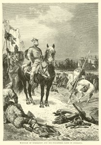 Guillaume de Normandie et ses partisans débarquent en Angleterre - English School