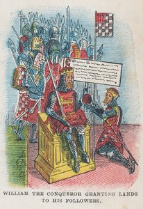 Guillaume le Conquérant accordant des terres à ses partisans - English School
