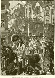 Procession triomphale de William à Whitehall - English School