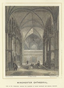 Cathédrale de Winchester, vue dans le presbytère montrant les chantries de l