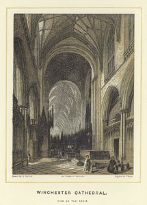 Cathédrale de Winchester, vue du chœur - English School