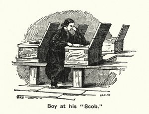 Collège de Winchester : Garçon à son "Scob"