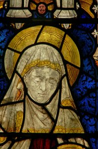 Fenêtre Ew représentant Sainte Anne enseignant la Vierge à lire