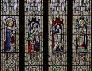 Saint Ethelbert, Sainte Anne et la Vierge, Joachim, Saint Thomas de Hereford - English School