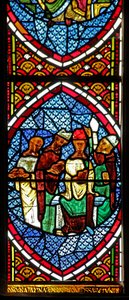 Fenêtre Ew représentant une scène de la Messe - English School