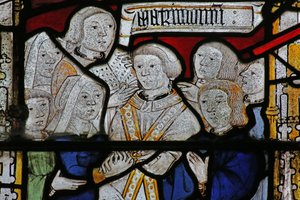 Fenêtre représentant les Sept Sacrements : Mariage