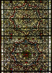 Fenêtre des Cinq-Sœurs représentant des grisaille - English School