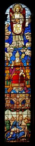 Fenêtre N2 représentant une fenêtre de la nef nord avec Saint Nicolas - English School
