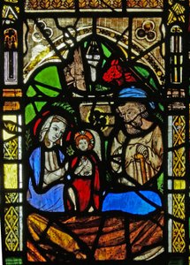 Fenêtre N2 représentant la Nativité - English School