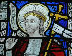 Fenêtre N5 représentant le Christ de la Résurrection - English School