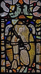 Fenêtre NaE représentant la Vierge Marie en tant que Regina Celi ou Reine du Ciel