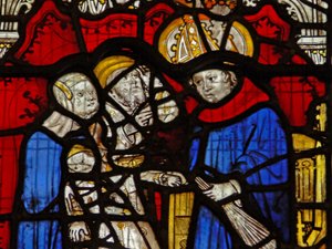 Fenêtre représentant Saint Martin allant à l