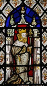 Fenêtre Sa représentant Édouard le Confesseur (ou Édouard III ?) - English School