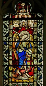 Vitrail représentant Saint Michel - English School