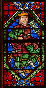 Fenêtre représentant une figure généalogique : David