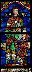 Fenêtre représentant une figure généalogique : Ragau - English School