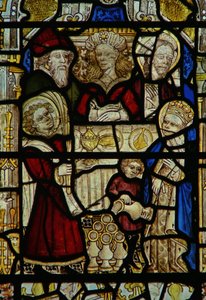 Fenêtre représentant les noces de Cana - English School