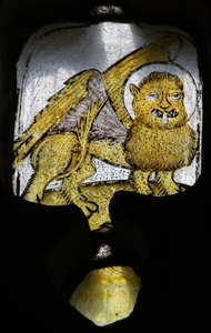 Fenêtre représentant un symbole évangélique : le lion de Saint Marc - English School