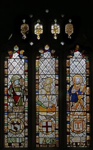 Fenêtre représentant Saint Patrick, Saint Georges, Saint André - English School