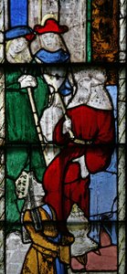 Fenêtre n5 représentant Salomon et la Reine de Saba - English School