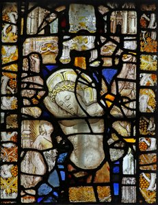Fenêtre s4 représentant un fragment de crucifixion