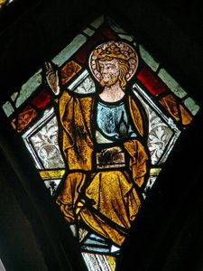 Fenêtre s6 représentant Dieu au Couronnement de la Vierge - English School