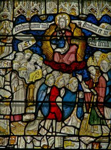 Fenêtre w25 représentant le Te Deum : le clergé - English School