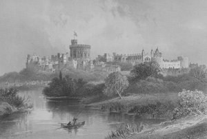 Château de Windsor, de The Gallery of Geography par le révérend Thomas Milner, publié vers 1880 - English School
