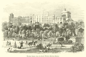 Château de Windsor, depuis la gare de South Western Railway - English School